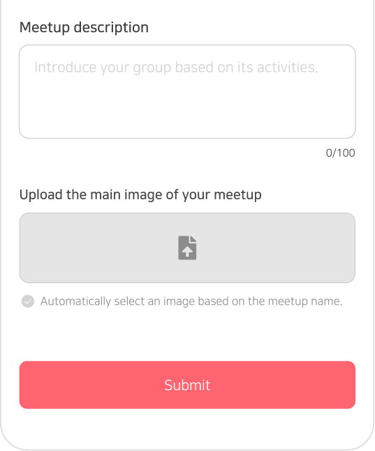Koddiz Making Meetups Form - Description Section